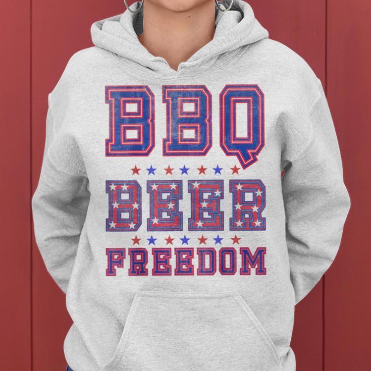 Bbq Beer Freedom シャツ ビンテージ レディースパーカー