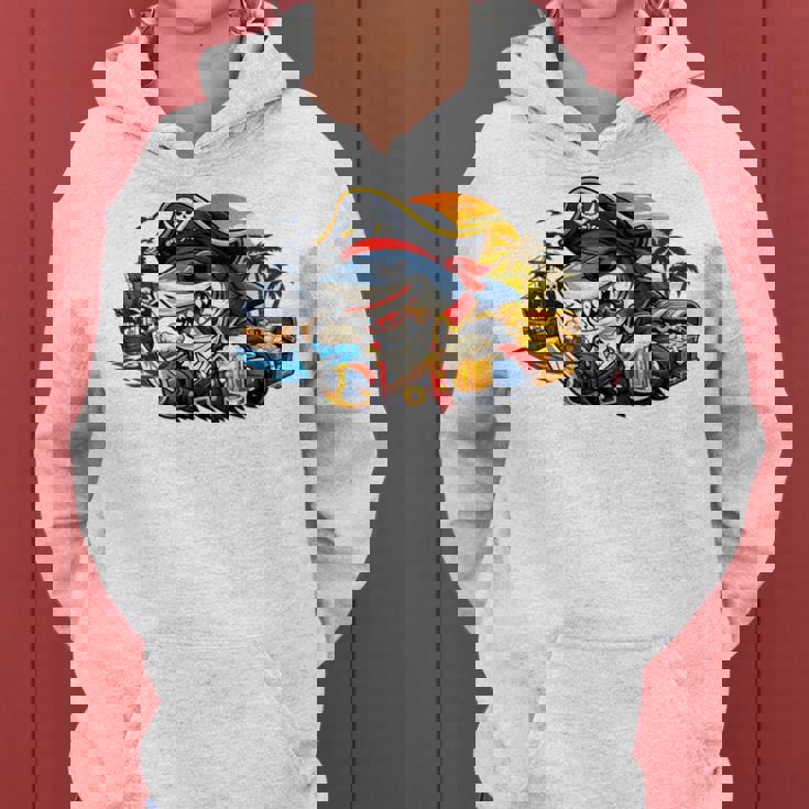 Beer Dad Piratehark グラフィック 漫画 海 アドベンチャーシャツ レディースパーカー