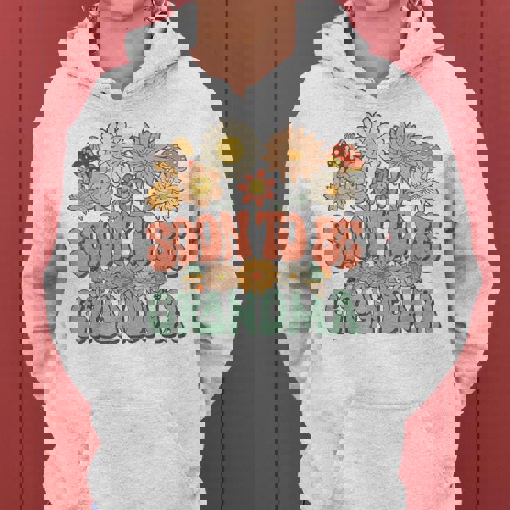 Soon To Be Grandma Expecting Baby Daisy Groovy Wildflower レディースパーカー