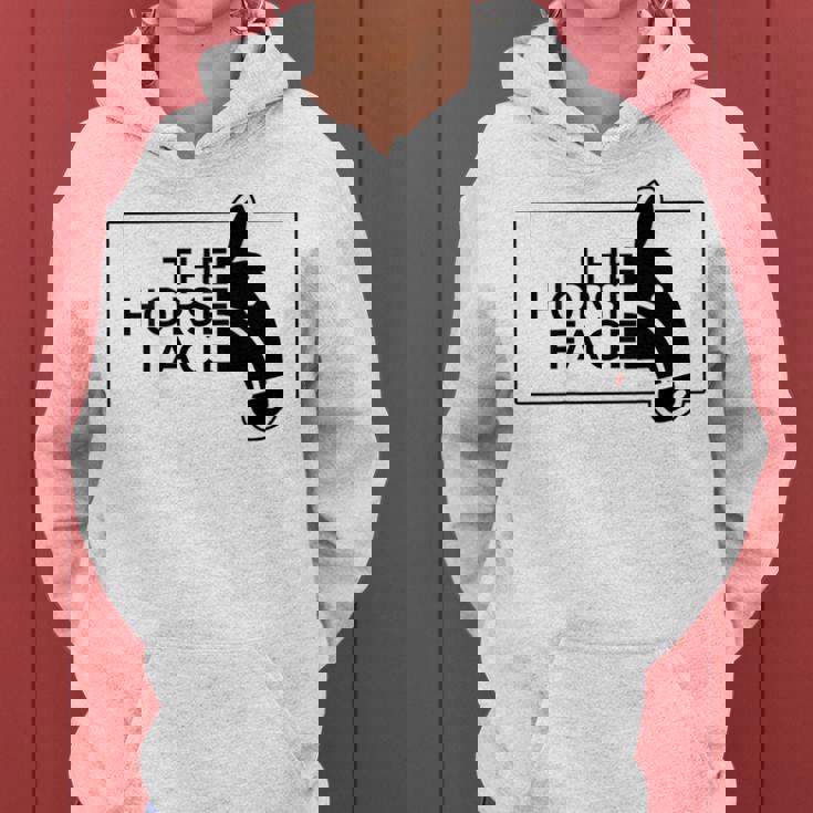 【バックプリント・背中側】ザ・ホース・フェイス The Horse Face 午年 馬 2026 パロディ レディースパーカー