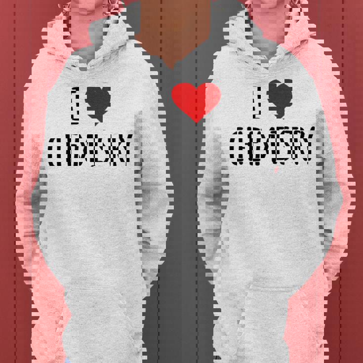 化学、化学が好き、化学の先生 化学実験技師、プレゼント、男性女性子供 I Love Chemistry レディースパーカー