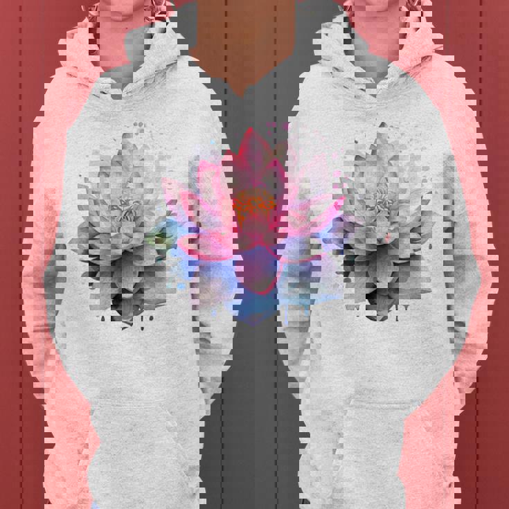 蓮の花 ユリパッド、自然、花、ビューティーアート レディースパーカー