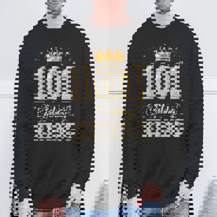 101歳の誕生日王 101歳の誕生日パーティー スウェットシャツ 高齢者への贈り物