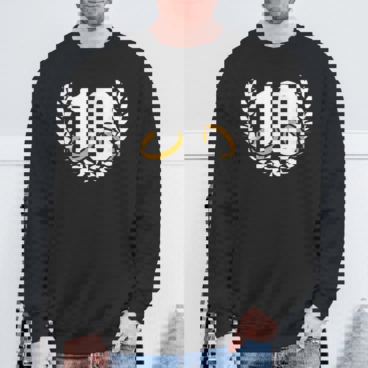 10年目10年目の結婚記念日リース スウェットシャツ 高齢者への贈り物