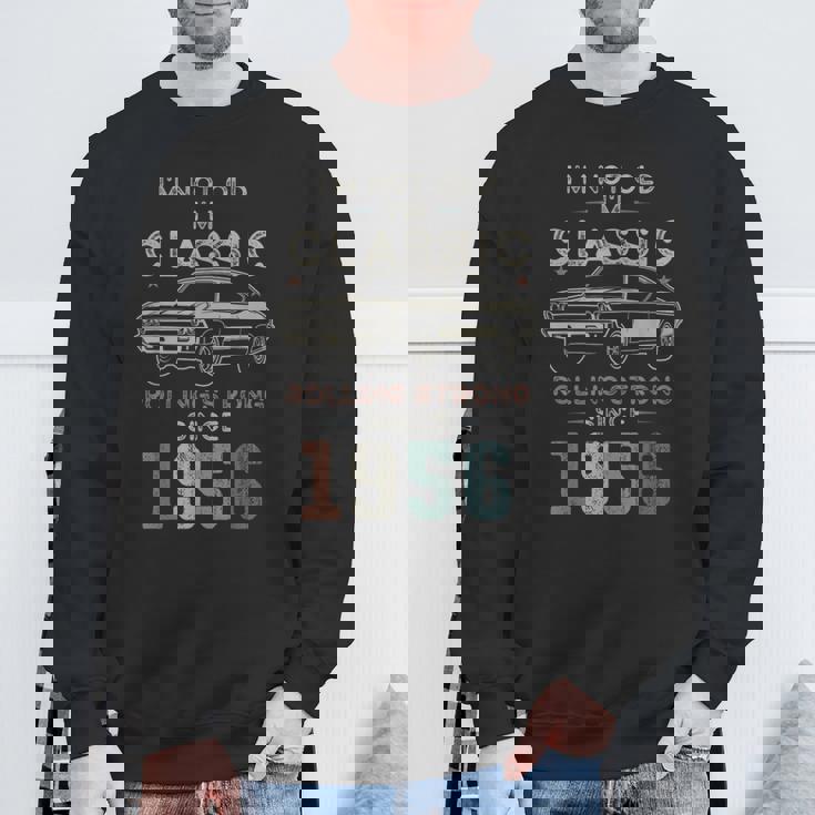 1956年生まれ、70歳の誕生日 クラシックカー スウェットシャツ 高齢者への贈り物