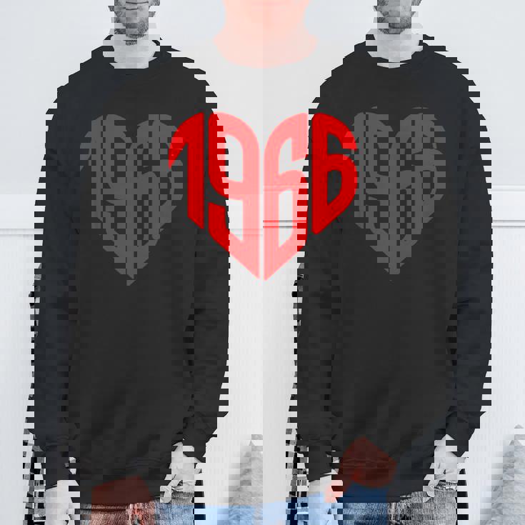 1966 ハート ヴィンテージ 1966年製 ハート型 還暦祝い スウェットシャツ 高齢者への贈り物