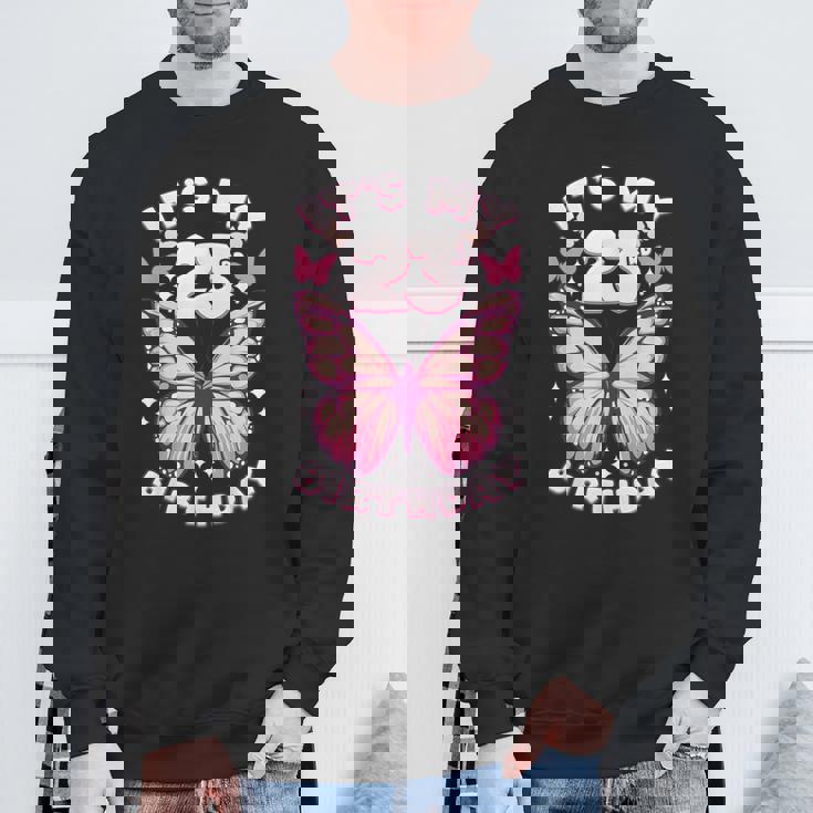 23歳の誕生日、少女23年、蝶と23の数字 スウェットシャツ 高齢者への贈り物