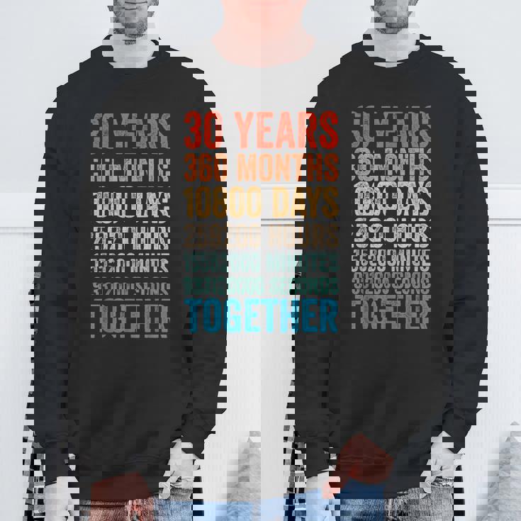30年記念日 彼 彼女 カップル 30回目の結婚 スウェットシャツ 高齢者への贈り物