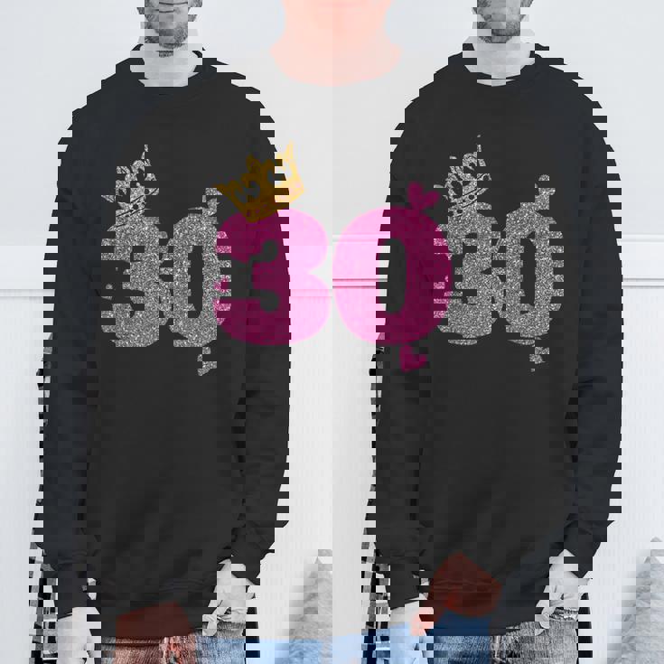 30歳の誕生日 王冠 30歳 誕生日 スウェットシャツ 高齢者への贈り物