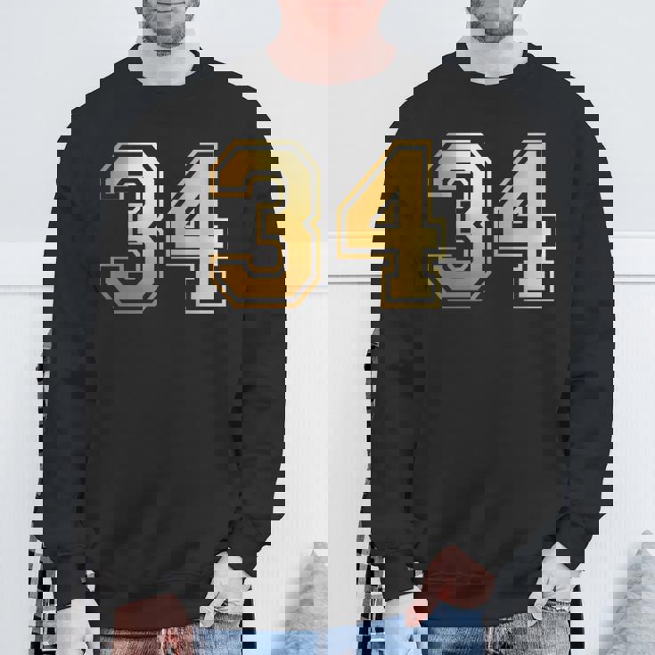 34 ナンバー34 チーム スポーツ グラフィック 代表チームのマッチング 長袖tシャツ スウェットシャツ 高齢者への贈り物