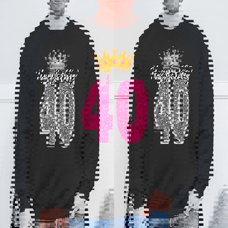 40歳 ハッピーバースデー キュート 40歳 誕生日 マッチング スウェットシャツ 高齢者への贈り物