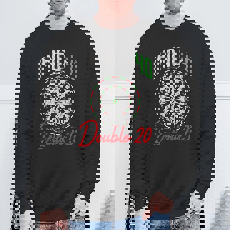 40歳の誕生日ダーツプレーヤー 40歳ダーツ スウェットシャツ 高齢者への贈り物