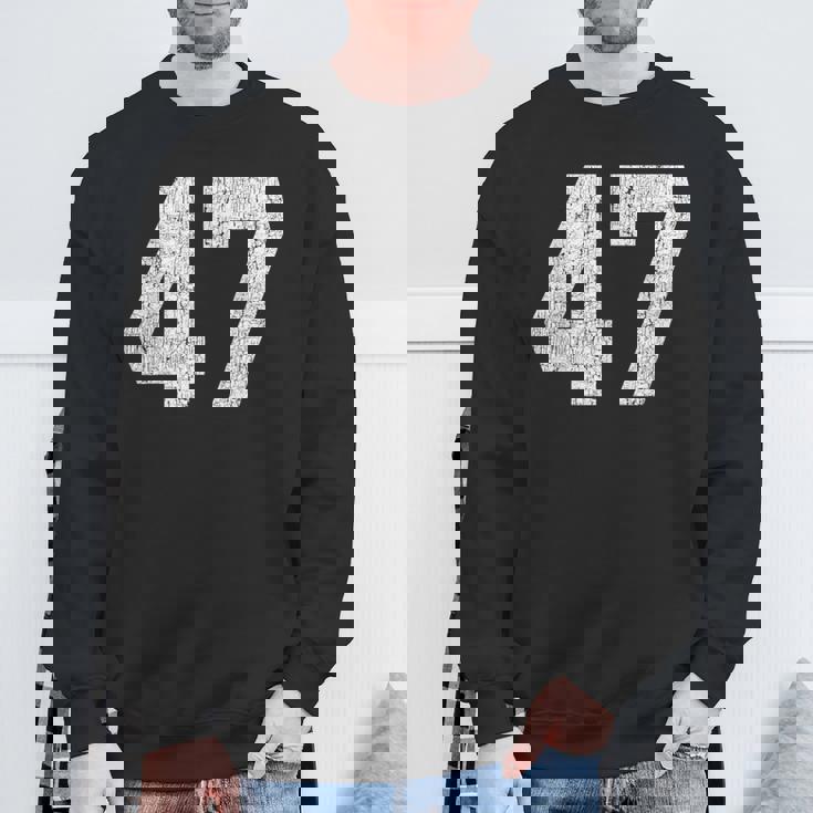 47 ジャージユニフォーム バーシティ スポーツ番号 47歳の誕生日 スウェットシャツ 高齢者への贈り物