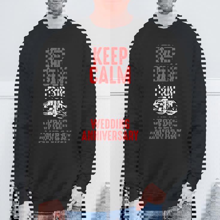 4年目の結婚記念日 夫 妻 カップル 結婚 スウェットシャツ 高齢者への贈り物