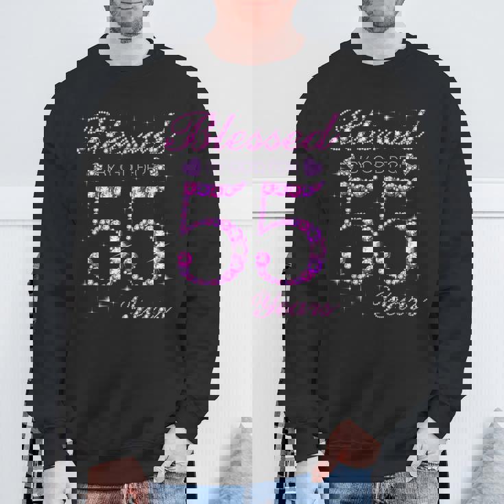 55歳の55歳の誕生日パーティーに神の祝福 スウェットシャツ 高齢者への贈り物