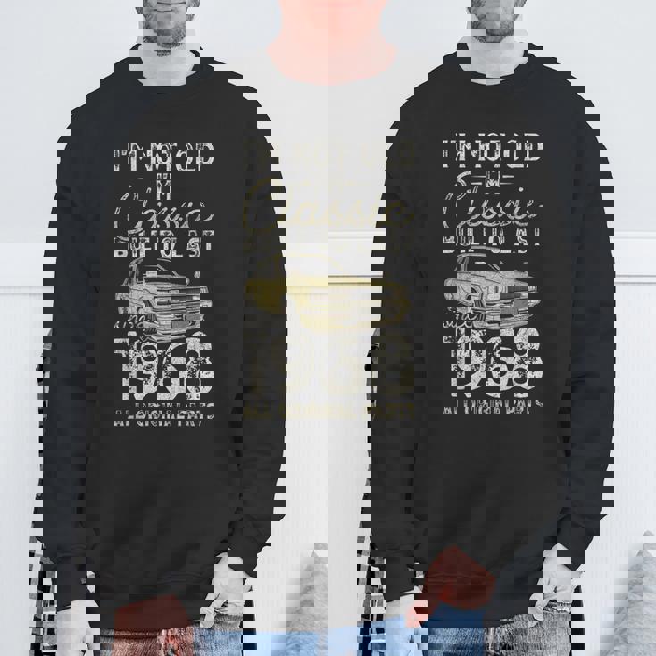 58 歳の誕生日、1968 年以来、クラシックカー、58 歳 スウェットシャツ 高齢者への贈り物