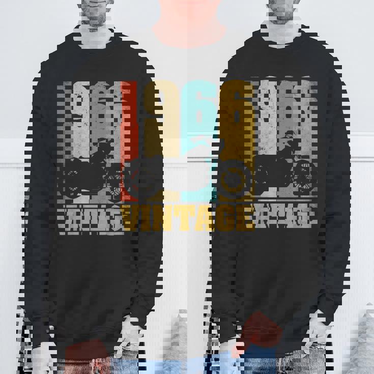 60 歳の誕生日バイカーギフトtシャツ-ヴィンテージ1966バイク スウェットシャツ 高齢者への贈り物