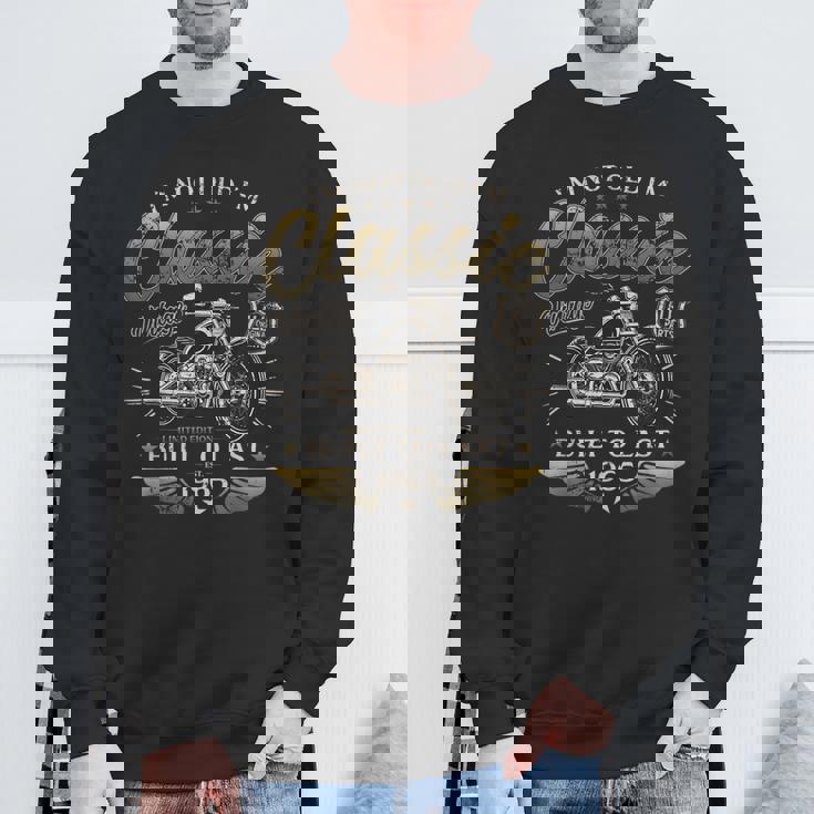 61 歳の誕生日男性オートバイ バイクに乗る人 1965 スウェットシャツ 高齢者への贈り物
