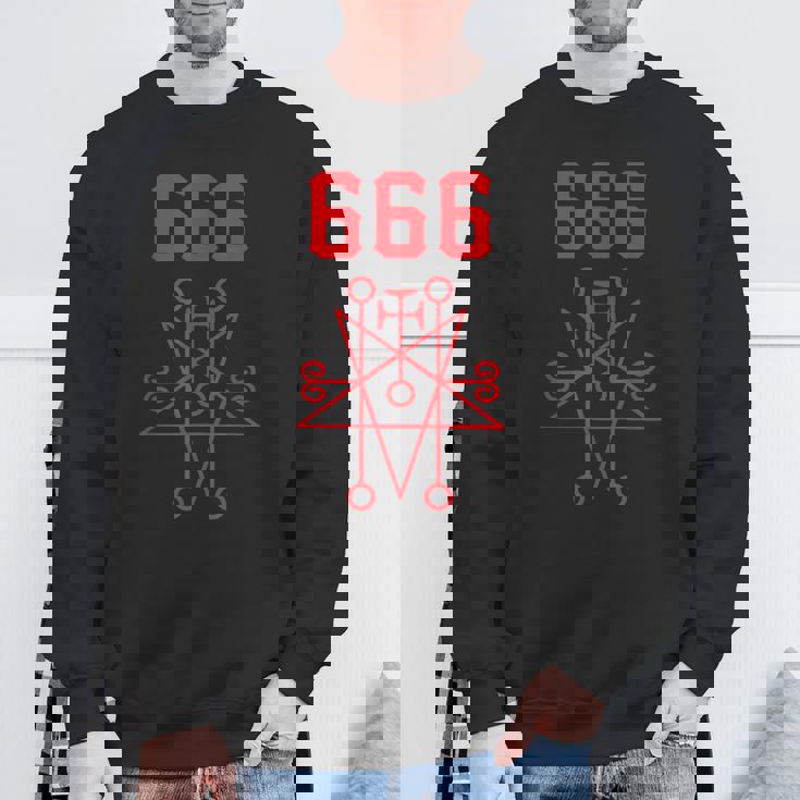 666 悪魔 悪魔のペンタグラム 獣のマーク スウェットシャツ 高齢者への贈り物