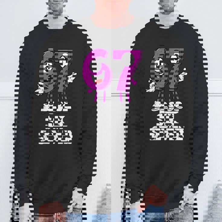 67 シックスセブン 6-7 面白いイタリアンブレインロットゲームスラングミーム スウェットシャツ 高齢者への贈り物