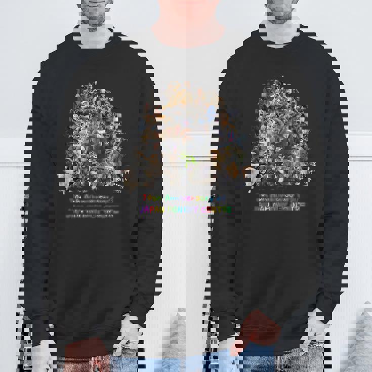 70周年だよ！70頭集合カラー スウェットシャツ 高齢者への贈り物