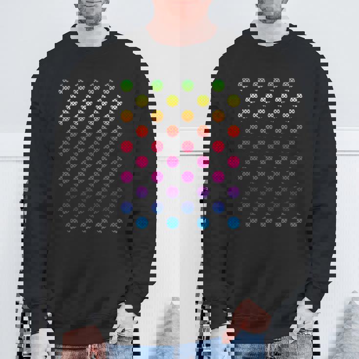 9月15日 ドットデー マルチカラー レインボー 水玉 スウェットシャツ 高齢者への贈り物