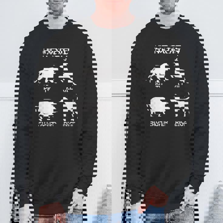 Animal Rights Hypocrisyegan スウェットシャツ 高齢者への贈り物