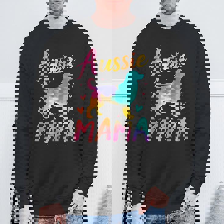 Australian Shepherd Mama Colorful Australian Shepherd Mom Sweatshirt Unisex Gifts for Old Men