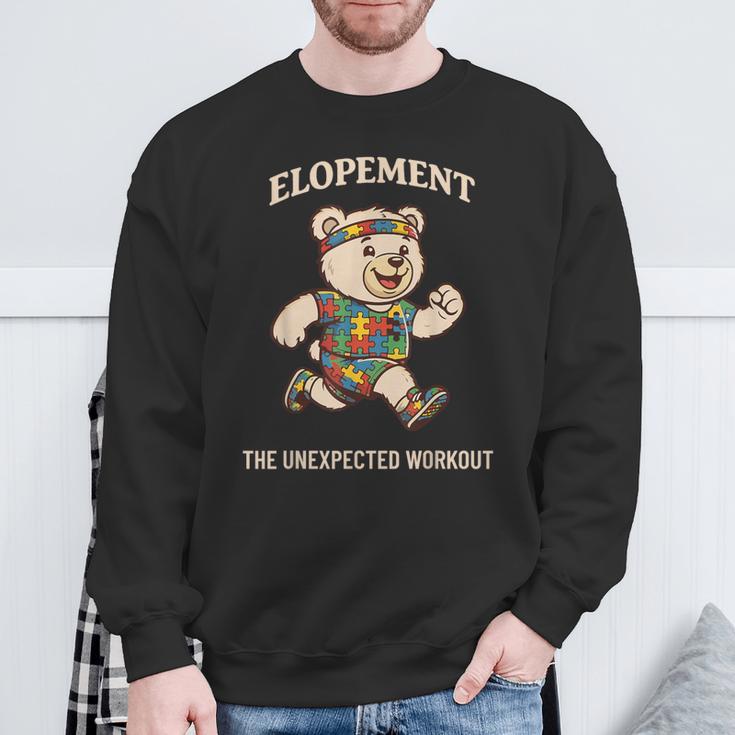 Autism Neurodiversity Bear Elopement The Unexpected Workout Sweatshirt Gifts for Old Men