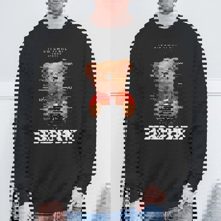 Bad Boy Teddy Bear Graphic tyle Fun スウェットシャツ 高齢者への贈り物