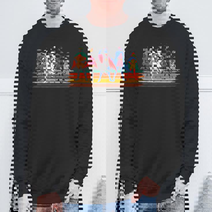 Battle Of The Planets ヴィンテージスタイルブラシストライプ スウェットシャツ 高齢者への贈り物