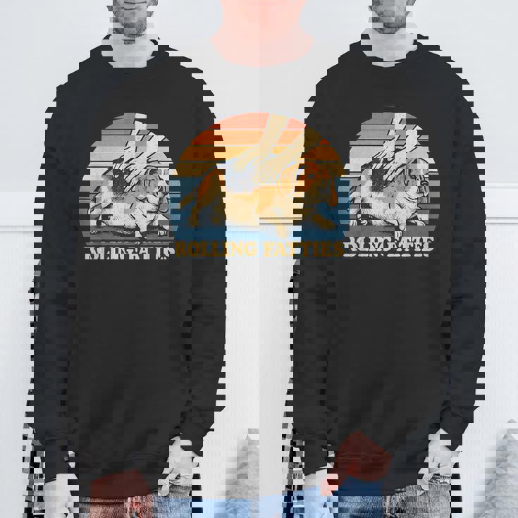 Beagle Rolling Fatties 駄洒落ジョーク 犬好き スウェットシャツ 高齢者への贈り物