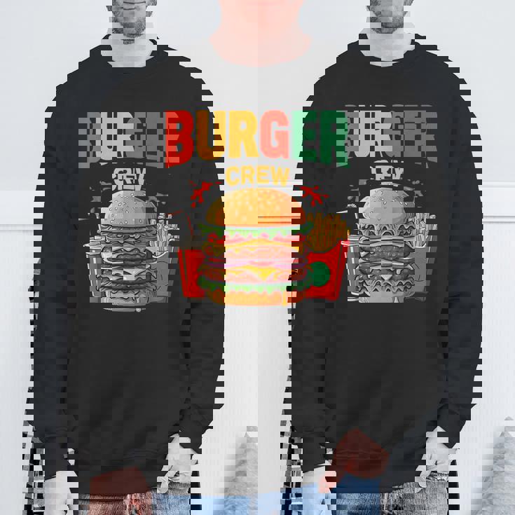 Berger Crew Hamburger Cheeseburger Fast Food Lovers スウェットシャツ 高齢者への贈り物