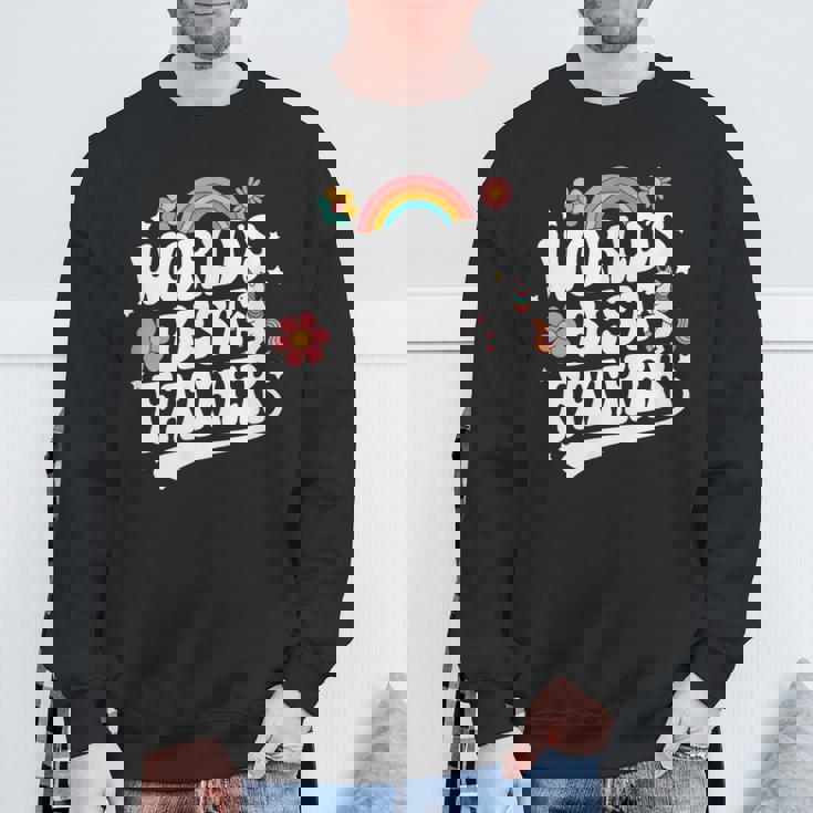 Words Best Father Pink Father’S Day スウェットシャツ 高齢者への贈り物