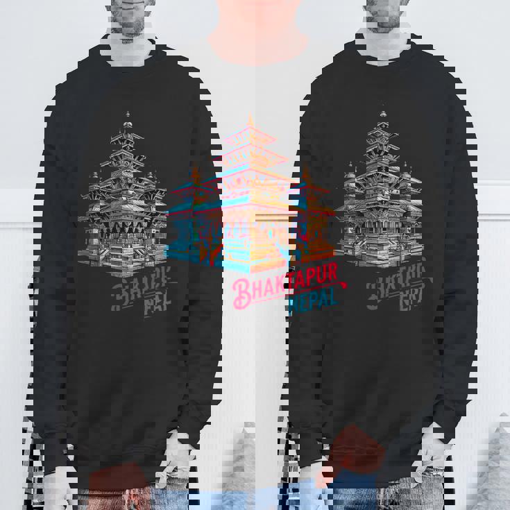 Bhaktapur Durbar スクエア 寺院 ネパール建築 スウェットシャツ 高齢者への贈り物