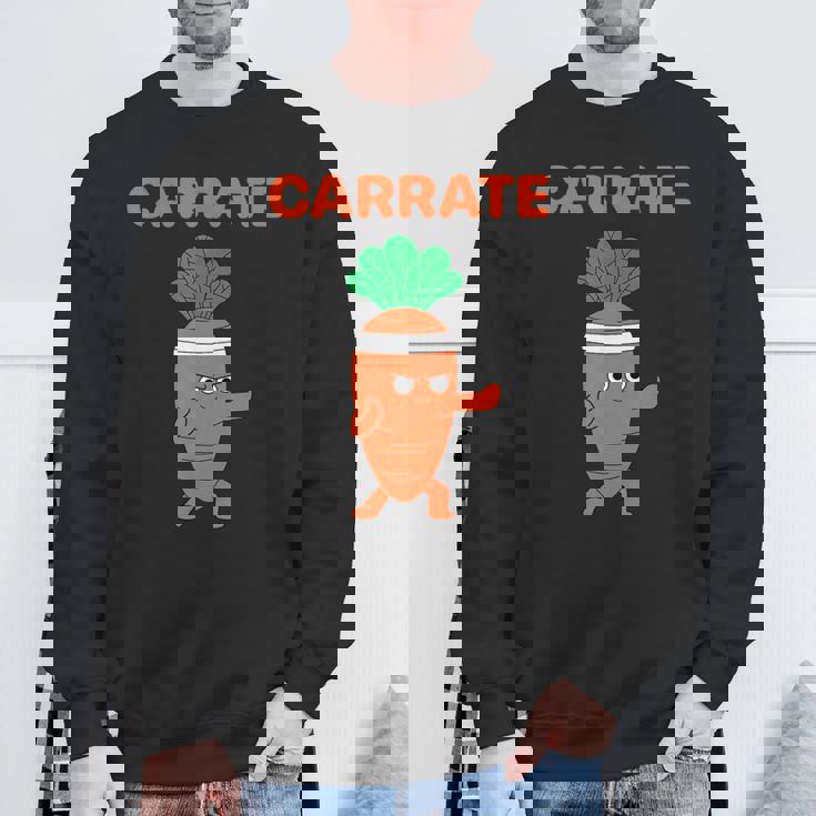 Carrate 空手キャロット かわいい＆面白いトレーニングダジャレ先生 スウェットシャツ 高齢者への贈り物