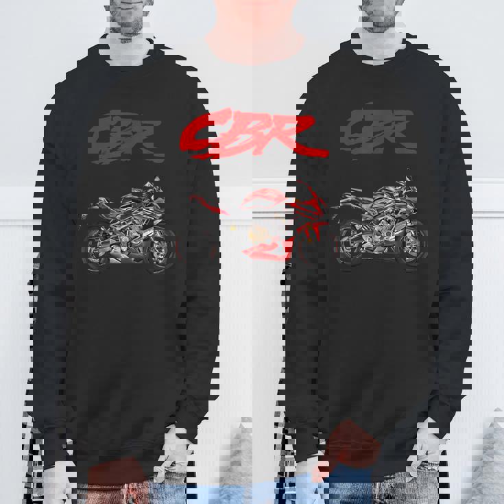 Cbr、オートバイ、オートバイ、ロードレース、バイカー、スポーツバイク、Cbr。 スウェットシャツ 高齢者への贈り物