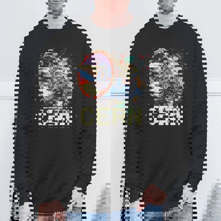 Cern 大型ハドロン衝突型加速器 レトロ素粒子物理空間 スウェットシャツ 高齢者への贈り物