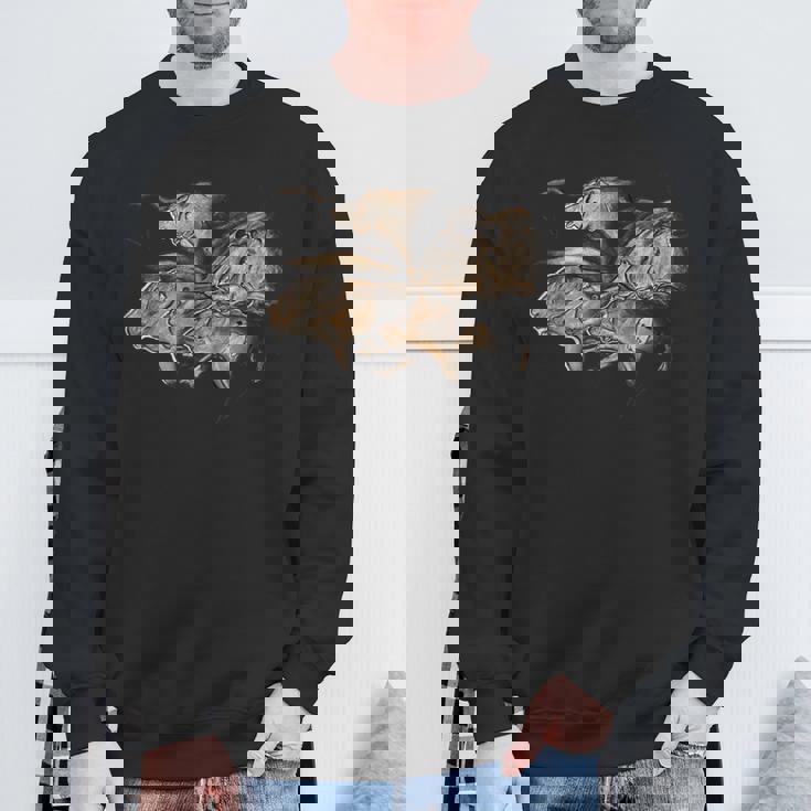 Chauvetのライオンの先史時代の石器時代の洞窟壁画 スウェットシャツ 高齢者への贈り物