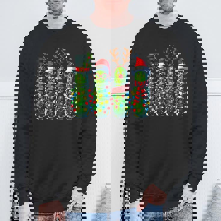 Christmas Pickle Holiday Pickle Jars Santa Ugly Humor Sweatshirt Gifts for Old Men Christmas Pickle Holiday Pickle Jars Santa Ugly Humor Sweatshirt Gifts for Old Men