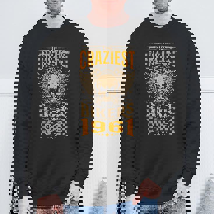 The Craziest Bikers Are Born 1961 Motorcycle 62Th Birthday スウェットシャツ 高齢者への贈り物