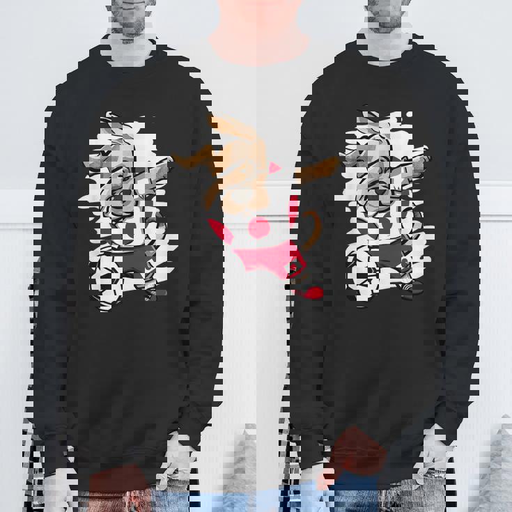 Dabbing Dog Japan サッカーファン ジャージ 日本国旗 フットボール スウェットシャツ 高齢者への贈り物