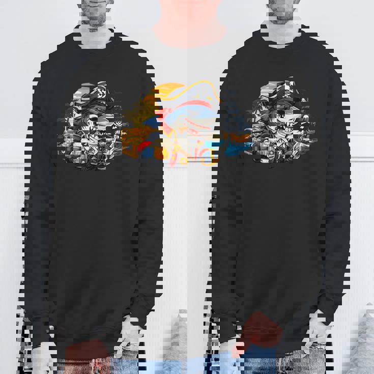 Dads Piratehark グラフィック 漫画 海 アドベンチャーシャツ スウェットシャツ 高齢者への贈り物