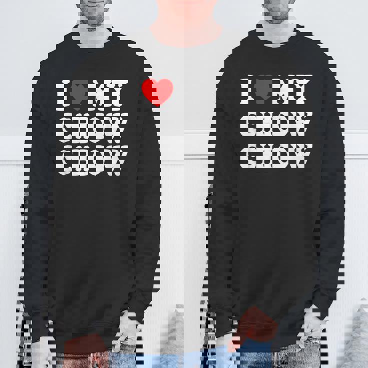 Dog I Love My Chow Chow Chow スウェットシャツ 高齢者への贈り物