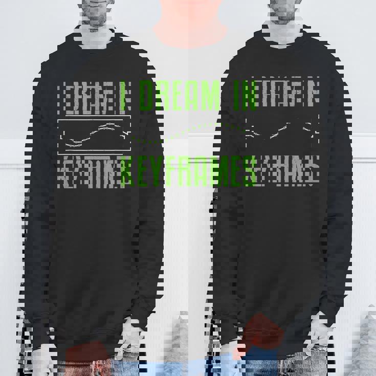 I Dream In Keyframes おもしろモーショングラフィックデザイナー アニメーター スウェットシャツ 高齢者への贈り物