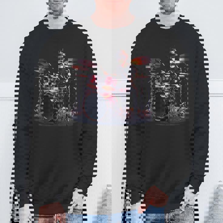 Drums ドラマーバンド ドラムセット ドラムセット スウェットシャツ 高齢者への贈り物