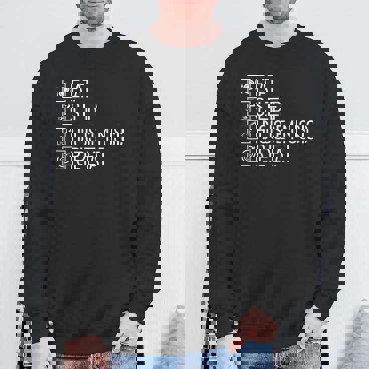 Eatleep House Music リピート Edm Lover Djハウスミュージック スウェットシャツ 高齢者への贈り物