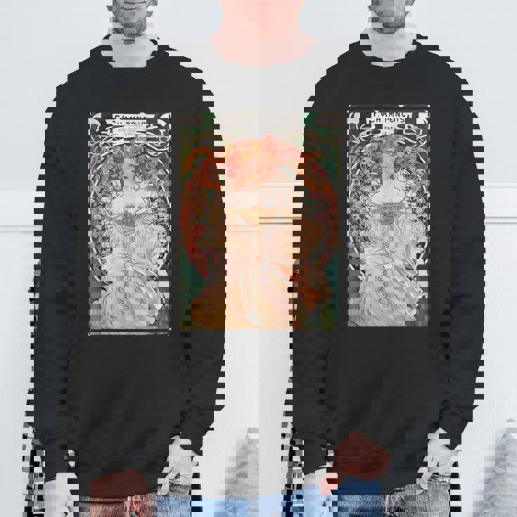 F Champenois Imprimeur-Editeur By Alphonse Mucha スウェットシャツ 高齢者への贈り物