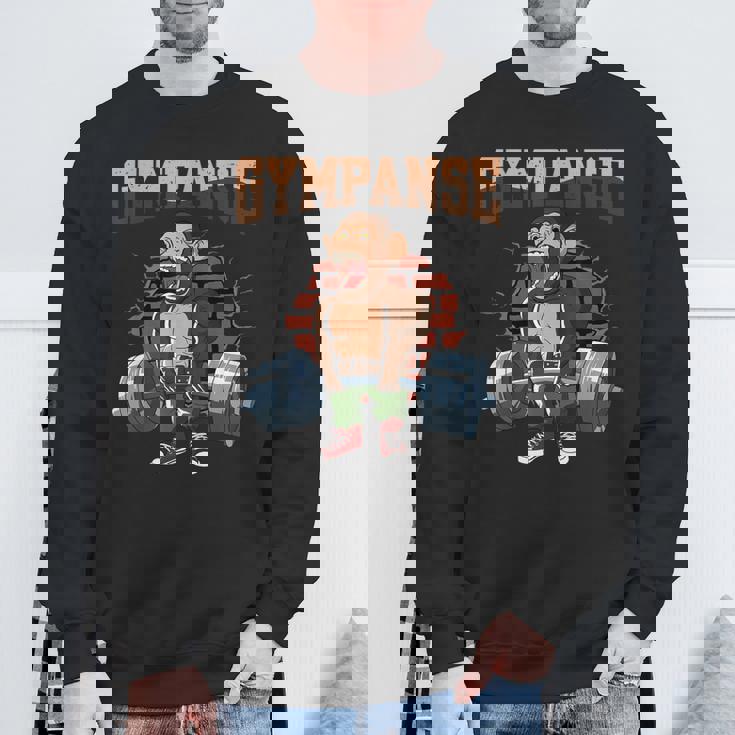 Fitness Gympanse Deadlift Workout Training Gymを行っています スウェットシャツ 高齢者への贈り物