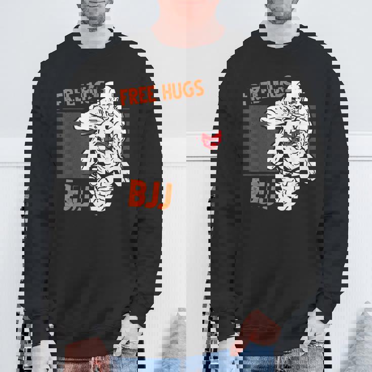 Free Hugs ブラジリアン柔術 Bjj 格闘技 面白い総合格闘技 スウェットシャツ 高齢者への贈り物